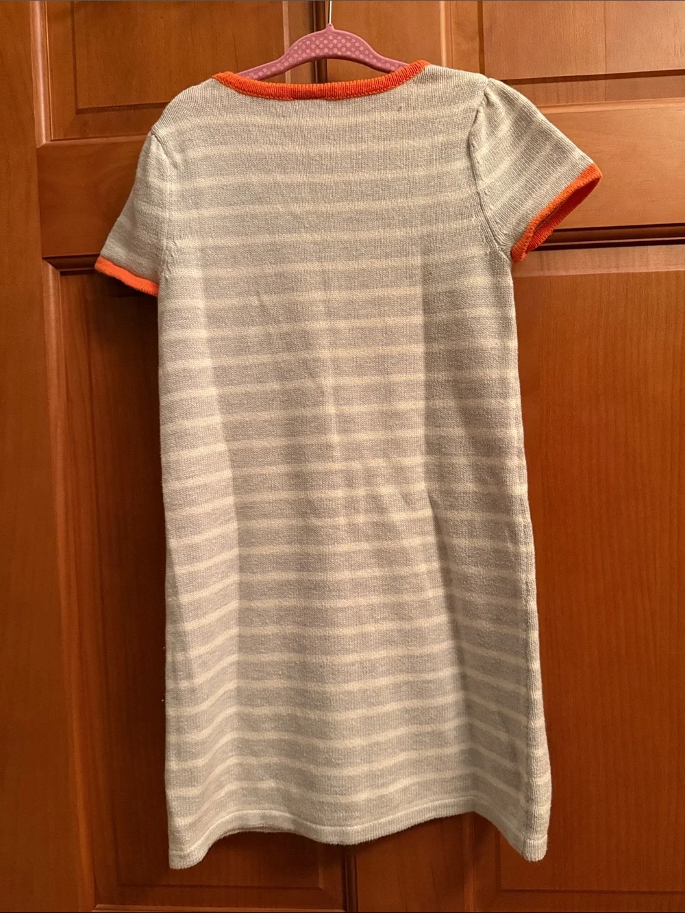 Gymboree Cream and Orange Pumpkin Applique Knit Dress